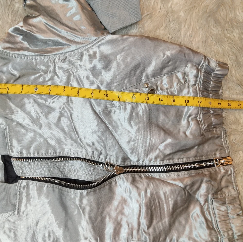 Elizabeth & James Royan Bomber Jacket Metallic Size S